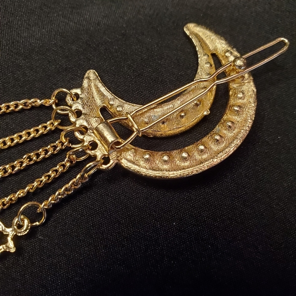 Boho Moon & Stars Crystal Hair Clip - Picture 5 of 7